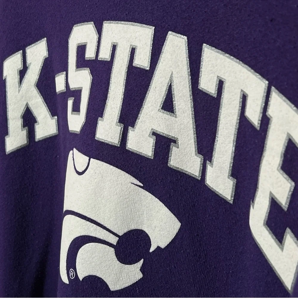 K-State Wildcats Hoodie Adult L Purple Unisex Russell Sweatshirt - Kansas City